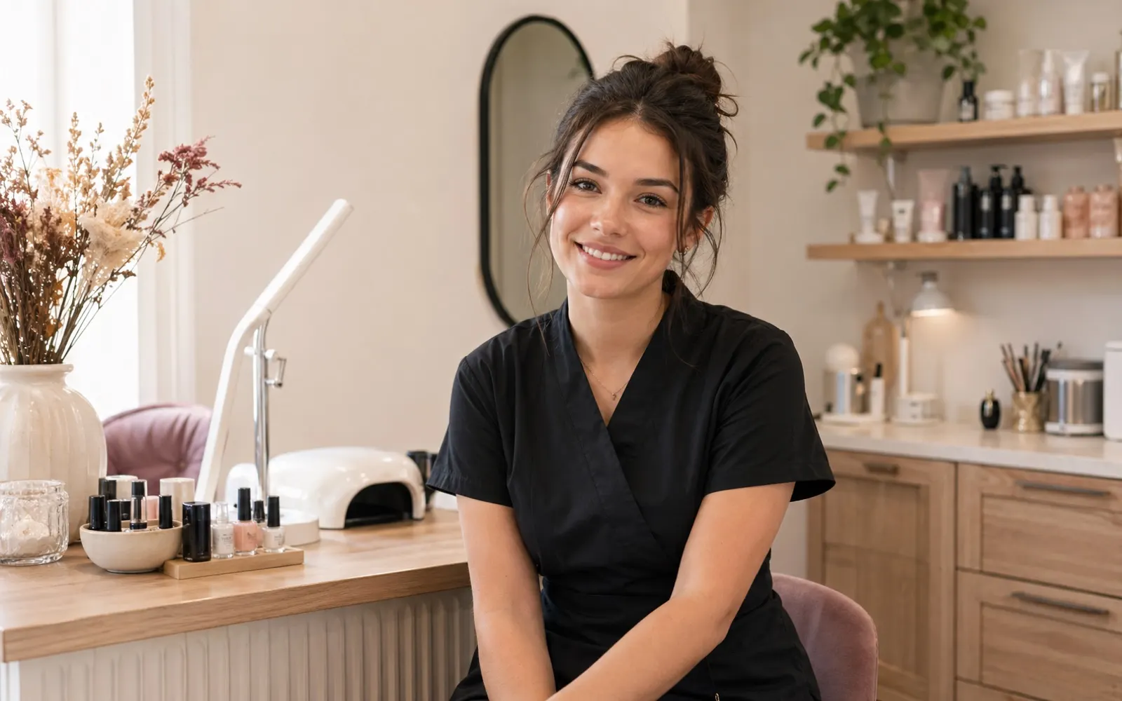 Spokojená majitelka beauty studia